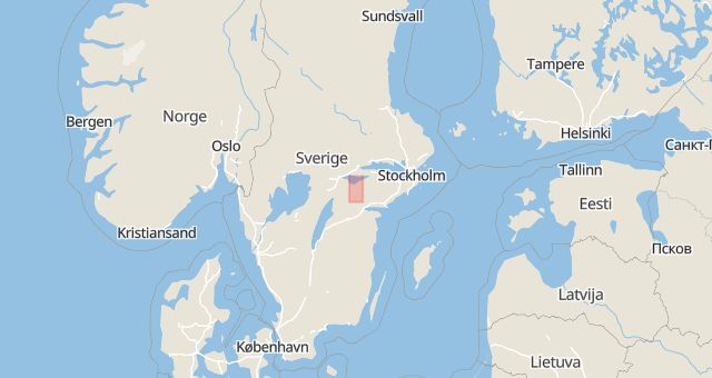 Karta som med röd fyrkant ramar in Vingåker, Södermanlands län