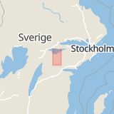 Karta som med röd fyrkant ramar in Storgatan, Vingåker, Södermanlands län