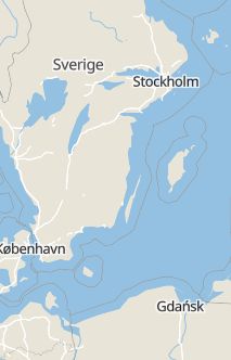 Översiktskarta som visar hela Sverige med en markör som visar ungefär var händelsen inträffat