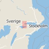 Karta som med röd fyrkant ramar in Skolgatan, Kungsör, Västmanlands län