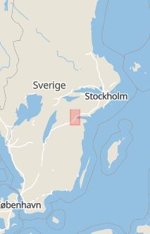 Översiktskarta som visar hela Sverige med en markör som visar ungefär var händelsen inträffat