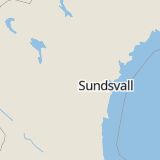 Karta som med röd fyrkant ramar in Fränsta, Ånge, Västernorrlands län