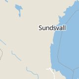 Karta som med röd fyrkant ramar in Ljusdal, Hudiksvall, Gävleborgs län