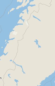 Översiktskarta som visar hela Sverige med en markör som visar ungefär var händelsen inträffat