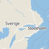 Karta som med röd fyrkant ramar in Eriksbergsvägen, Hallstahammar, Västmanlands län