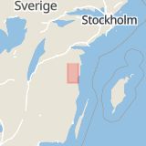 Karta som med röd fyrkant ramar in Bruksgatan, Överum, Västervik, Kalmar län