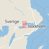 Karta som med röd fyrkant ramar in Långängsvägen, Dingtuna, Kvicksund, Marielund, Västerås, Södermanlands län
