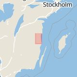 Karta som med röd fyrkant ramar in Kungsvägen, Västervik, Kalmar län