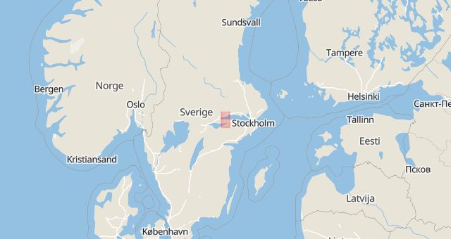Karta som med röd fyrkant ramar in Södermanlands Län, Tumbo, Strängnäs, Arboga, Jönköpings län, Södermanlands län