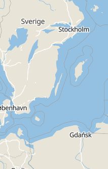 Översiktskarta som visar hela Sverige med en markör som visar ungefär var händelsen inträffat