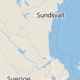 Karta som med röd fyrkant ramar in Gärdet, Bollnäs, Gävleborgs län