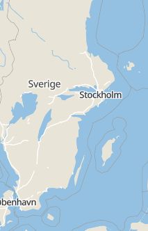 Översiktskarta som visar hela Sverige med en markör som visar ungefär var händelsen inträffat