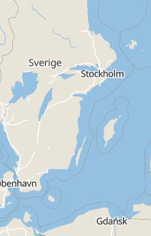 Översiktskarta som visar hela Sverige med en markör som visar ungefär var händelsen inträffat