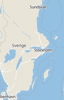 Översiktskarta som visar hela Sverige med en markör som visar ungefär var händelsen inträffat