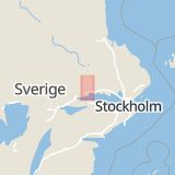 Karta som med röd fyrkant ramar in Svartån, Skultuna Kyrka, Västerås, Västmanlands län