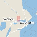 Karta som med röd fyrkant ramar in Skultuna, Västerås, Västmanlands län