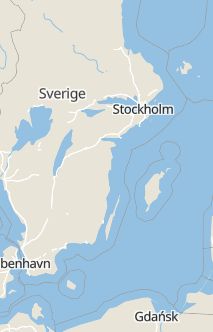 Översiktskarta som visar hela Sverige med en markör som visar ungefär var händelsen inträffat