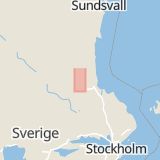 Karta som med röd fyrkant ramar in Gammelboning, Jädraås, Ockelbo, Gävleborgs län