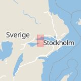 Karta som med röd fyrkant ramar in Eskilstuna, Germundsgatan, Södermanlands län