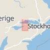 Karta som med röd fyrkant ramar in Eskilstuna, Nyfors, Södermanlands län