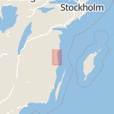 Karta som med röd fyrkant ramar in Gunnebo, Västervik, Kalmar län