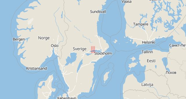 Karta som med röd fyrkant ramar in Skolgatan, Västerås, Västmanlands län