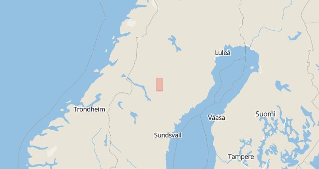 Karta som med röd fyrkant ramar in Västerbotten, Dorotea, Storgatan, Häggås, Skellefteå, Centrumleden, Norrvalla, Vilhelmina, Ryttarvägen, Strandvägen, Västerbottens län