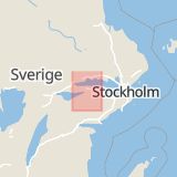 Karta som med röd fyrkant ramar in Eskilstuna, Flen, Strängnäs, Södermanlands län