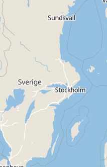 Översiktskarta som visar hela Sverige med en markör som visar ungefär var händelsen inträffat