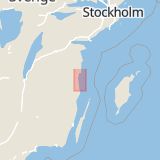 Karta som med röd fyrkant ramar in Brevik, Stora Trädgårdsgatan, Västervik, Kalmar län
