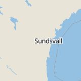 Karta som med röd fyrkant ramar in Njurunda, Uslandsvägen, Stöde, Sundsvalls Kommun, Västernorrlands län