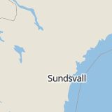 Karta som med röd fyrkant ramar in Bispgården, Ragunda, Jämtlands län