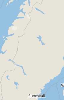 Översiktskarta som visar hela Sverige med en markör som visar ungefär var händelsen inträffat