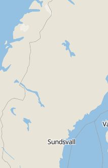 Översiktskarta som visar hela Sverige med en markör som visar ungefär var händelsen inträffat