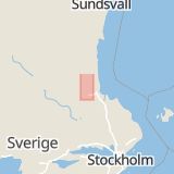 Karta som med röd fyrkant ramar in Heden, Ockelbo, Gävleborgs län