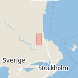 Karta som med röd fyrkant ramar in Odengatan, Sandviken, Gävleborgs län