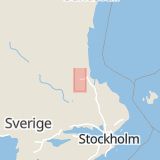 Karta som med röd fyrkant ramar in Stålvägen, Sandviken, Gävleborgs län