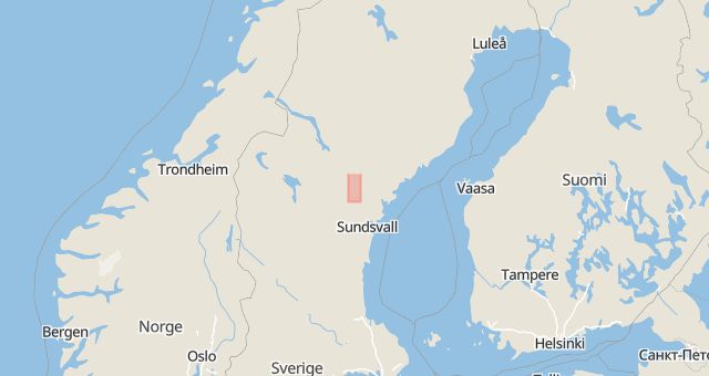 Karta som med röd fyrkant ramar in Västernorrland, Västernorrlands län