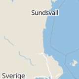 Karta som med röd fyrkant ramar in Bergvik, Söderhamn, Gävleborgs län