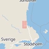 Karta som med röd fyrkant ramar in Öjaren, Gävle, Gävleborgs län