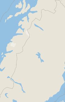 Översiktskarta som visar hela Sverige med en markör som visar ungefär var händelsen inträffat