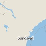 Karta som med röd fyrkant ramar in Sundsvall, Birsta, Grönviken, Näsåker, Sollefteå, Nyland, Kramfors, Västernorrlands län