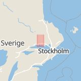 Karta som med röd fyrkant ramar in Stora Torget, Enköping, Uppsala län