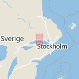 Karta som med röd fyrkant ramar in Hummelsta, Enköping, Uppsala län