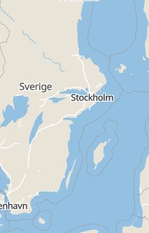 Översiktskarta som visar hela Sverige med en markör som visar ungefär var händelsen inträffat