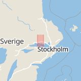 Karta som med röd fyrkant ramar in Lådö, Enköping, Uppsala län