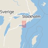 Karta som med röd fyrkant ramar in Kvarngatan, Fruängsgatan, Nyköping, Södermanlands län