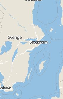 Översiktskarta som visar hela Sverige med en markör som visar ungefär var händelsen inträffat