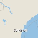 Karta som med röd fyrkant ramar in Sollefteå, Rödsta, Sundsvall, Bredsand, Västernorrlands län