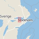Karta som med röd fyrkant ramar in Bondegatan, Dalsängsgatan, Strängnäs, Södermanlands län